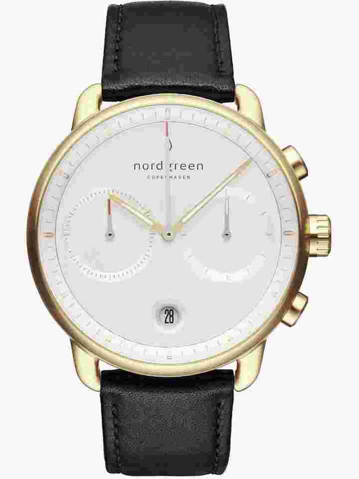 Nordgreen PI42GOLEBLXX Herrenuhr Pioneer Chronograph 42mm 10ATM