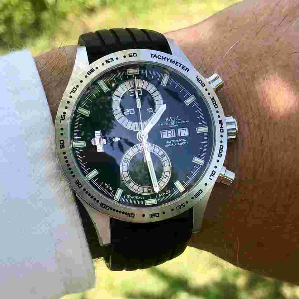 Ball Fireman SKYLAB II / SWISS MADE / LIMITED EDITION 1600 / Valjoux 7750 DayDate AUTOMATIC CHRONOGRAPH WR 100m / USA NASA space astronaut / Leonardo da Vinci VITRUVIAN MAN / TOP & FULLY WORKING condiiton SPECIAL EDITION from 2007 / FULL set + EXTRA silic