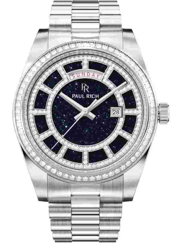 Paul Rich PR-47458 Herrenuhr Crown Legacy Silver Aventurine Blue 40mm 5ATM 