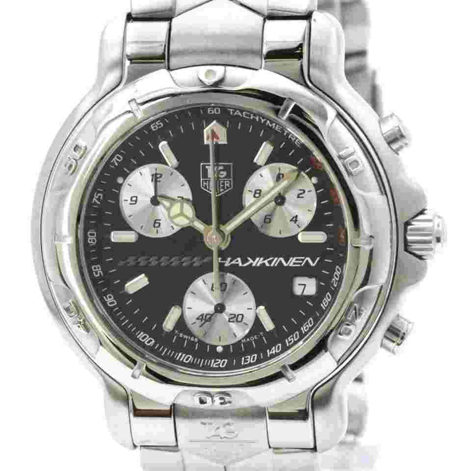 TAG Heuer 6000 Chronograph Mika Hakkinen Limited Watch CH1114 Polished