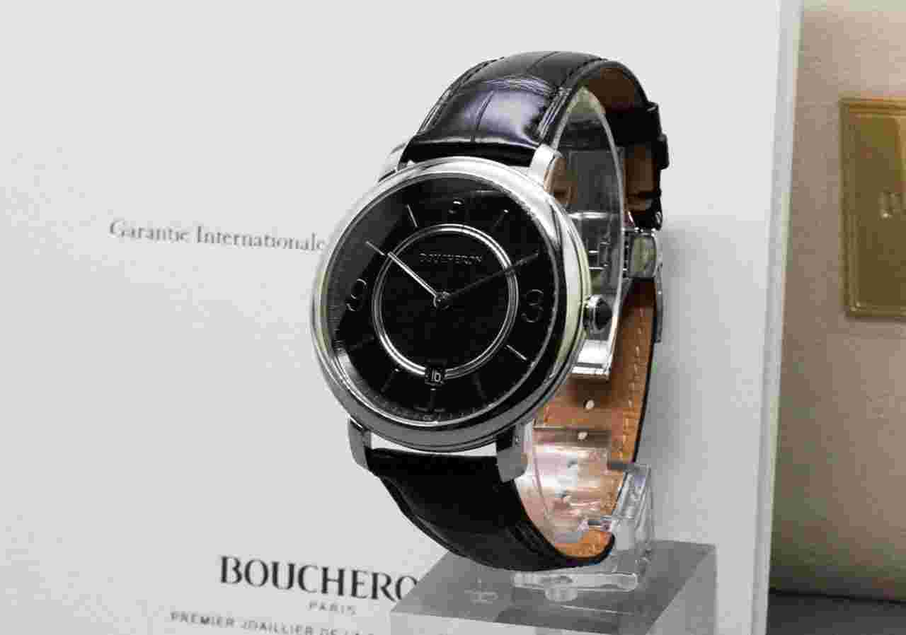 Boucheron BOX & PAPERS BOUCHERON WA021204 Epure 42mm Automatic Men Watch From JAPAN