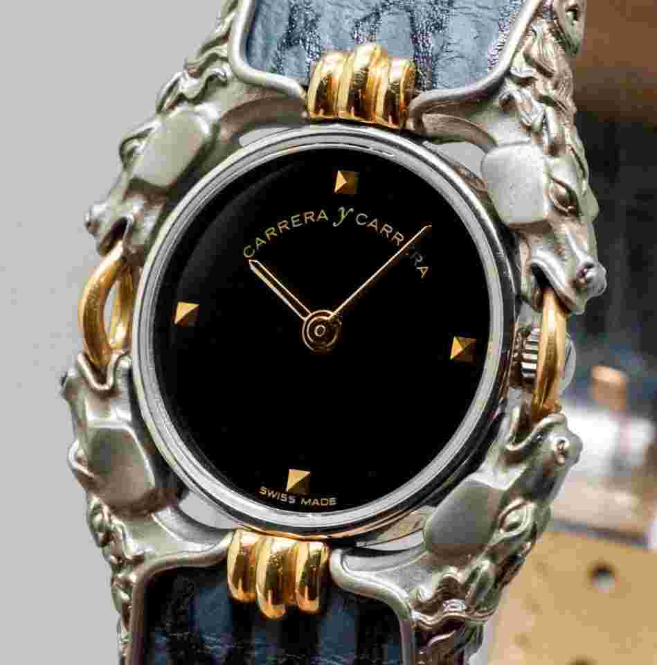 Carrera y carrera Caballos 115 Horse Watch Quartz Women's Watch Black Dial