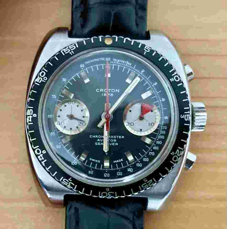 Croton Chronomaster Aviator Sea Diver - Reverse Panda - Singer Regatta Dial
