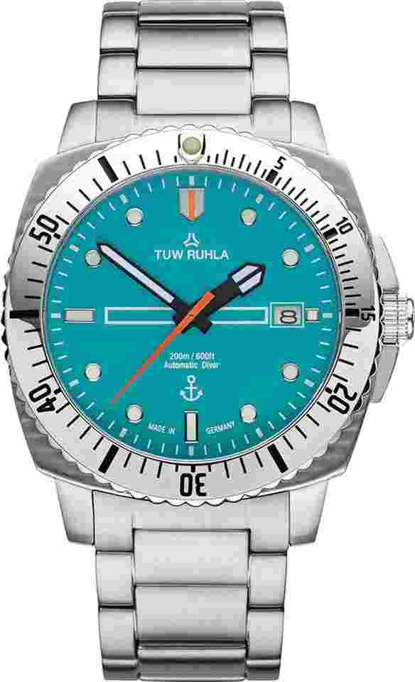 TUW Ruhla Kampftaucher 10443-051101-I Herren Automatikuhr 200m Wasserdicht 