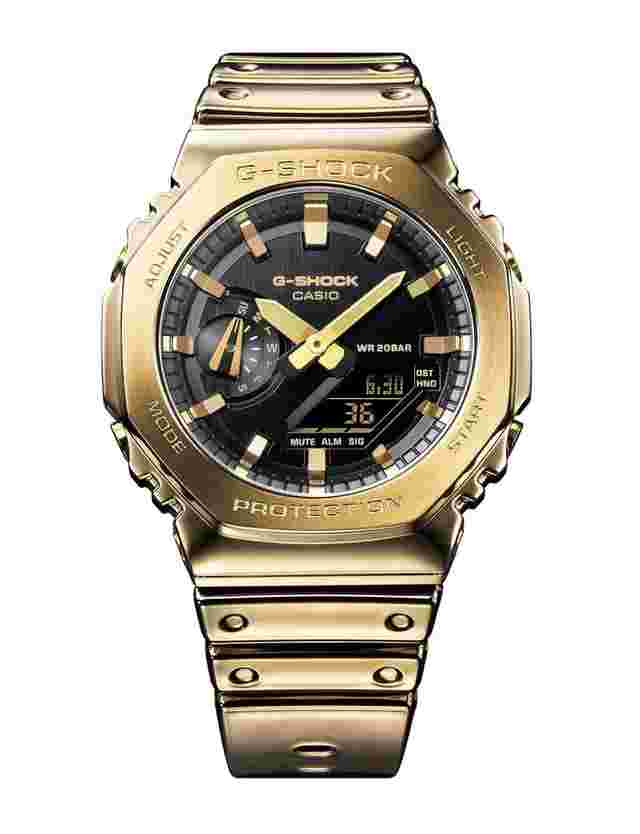 g-shock g-steel 2100 series fine metallic series 44,4 mm quartz watch gm-2100ymg-9adr 