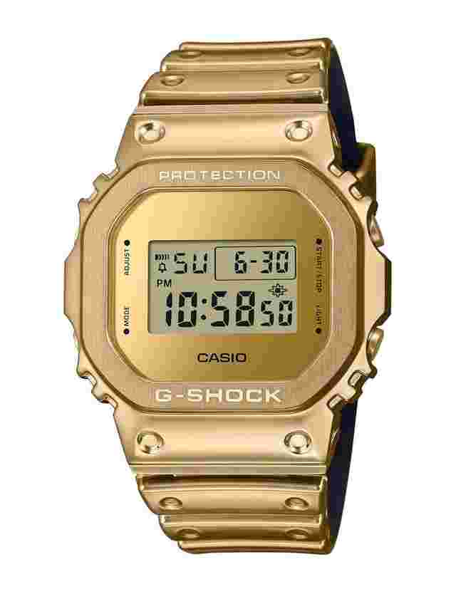 g-shock g-steel 5600 series fine metallic series 43,2 mm quartz watch gm-5600ymg-9dr 