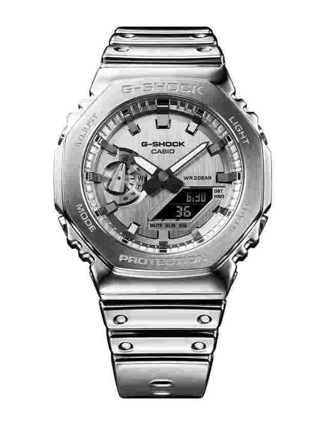 g-shock g-steel 2100 series fine metallic series 44,4 mm quartz watch gm-2100ym-8adr 