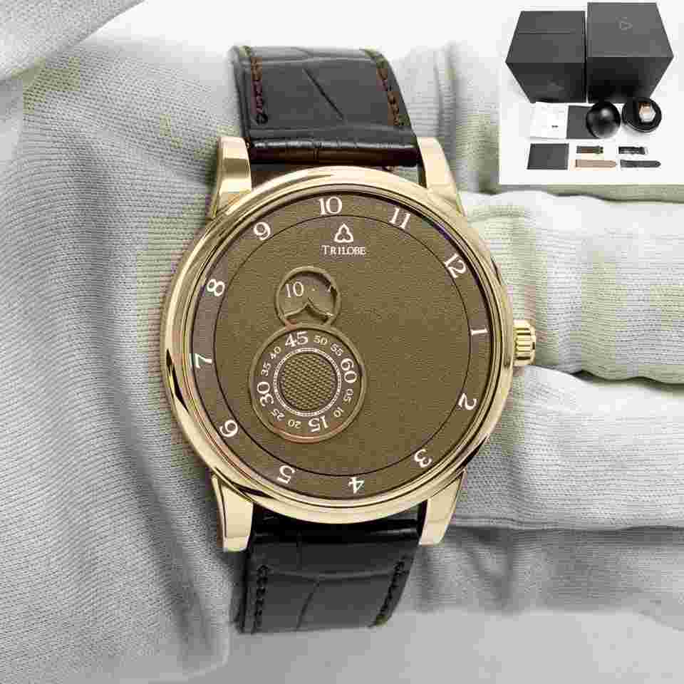 Trilobe 2025 Nuit Fantastique Grained Havana NF03HG Brown 40MM 18K Rg Box PaperNuit Fantastique