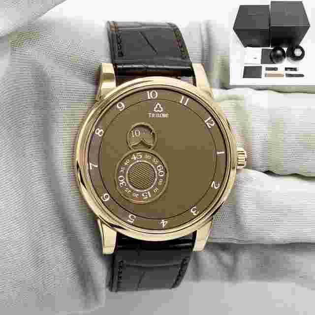 Trilobe 2025 Nuit Fantastique Grained Havana NF03HG Brown 40MM 18K Rg Box PaperNuit Fantastique 