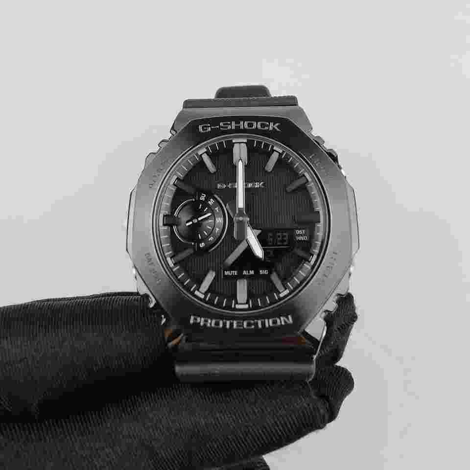Casio G-Shock LUXE BLACK ANALOG-DIGITAL World Time Resin Strap Stopwatch GM-2100LXB-1AJF