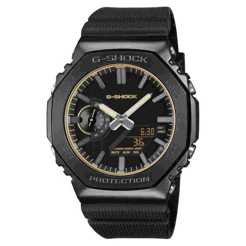 Casio G-Shock LUXE BLACK ANALOG-DIGITAL World Time Resin Strap Stopwatch GM-2100LXB-1A9JF