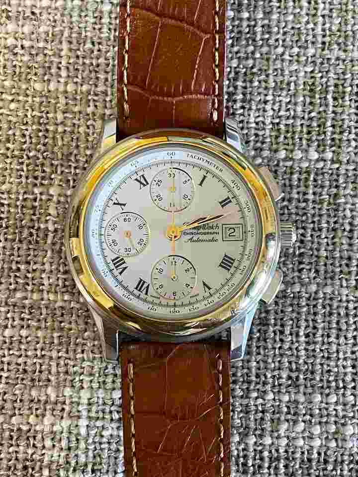 Philip Watch Cronografo Automatico — Acciaio/Oro Condizioni eccellenti pellicola protettiva sul fondello