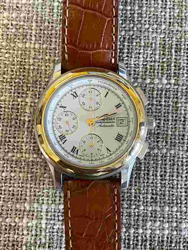 Philip Watch Cronografo Automatico — Acciaio/Oro Condizioni eccellenti pellicola protettiva sul fondello