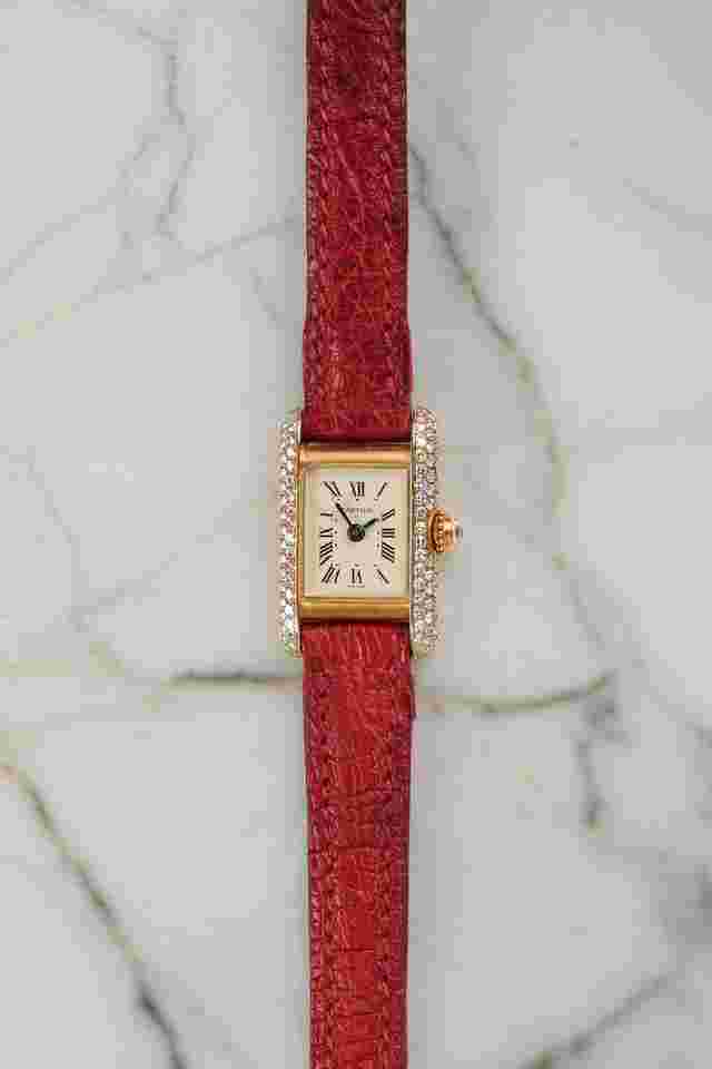 Cartier Tank Mini Montres Joaillerie incl. B&P and service papers