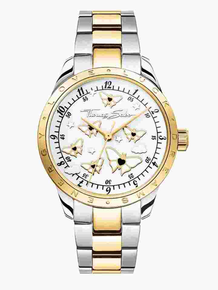 Thomas Sabo WA0433-291-202-34 Damenuhr Schmetterlinge Bicolor 34mm 10ATM