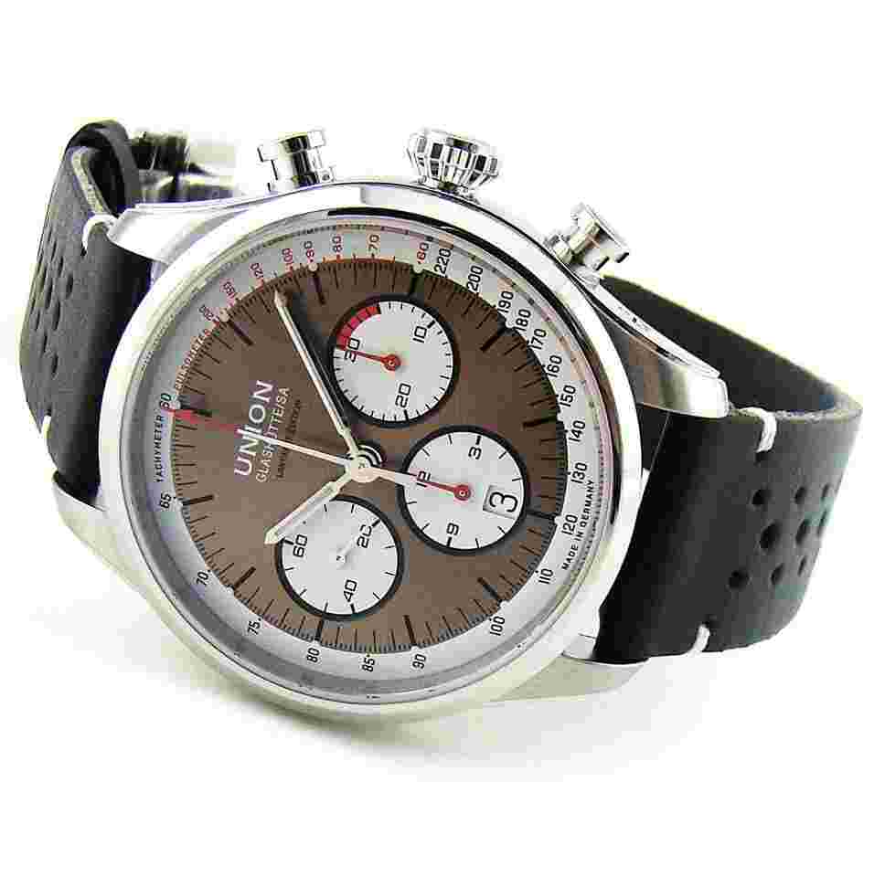 Union Glashütte Belisar Chronograph Limitierte Edition Silvretta Classic New / Complete Set / Warranty