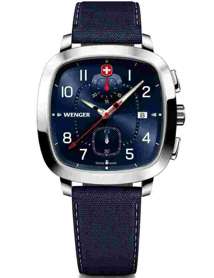 Wenger 01.1933.110 Herrenuhr Vintage Sport Chronograph 40mm 5ATM