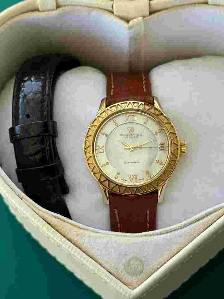 Christina London DIAMONDS Swiss made Diamond Timepiece with box by Christina Hembo