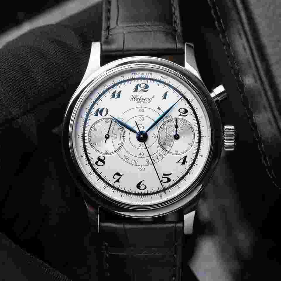 Habring² Chrono-Felix Monopusher Chronograph Silver Snail Habring Shellman