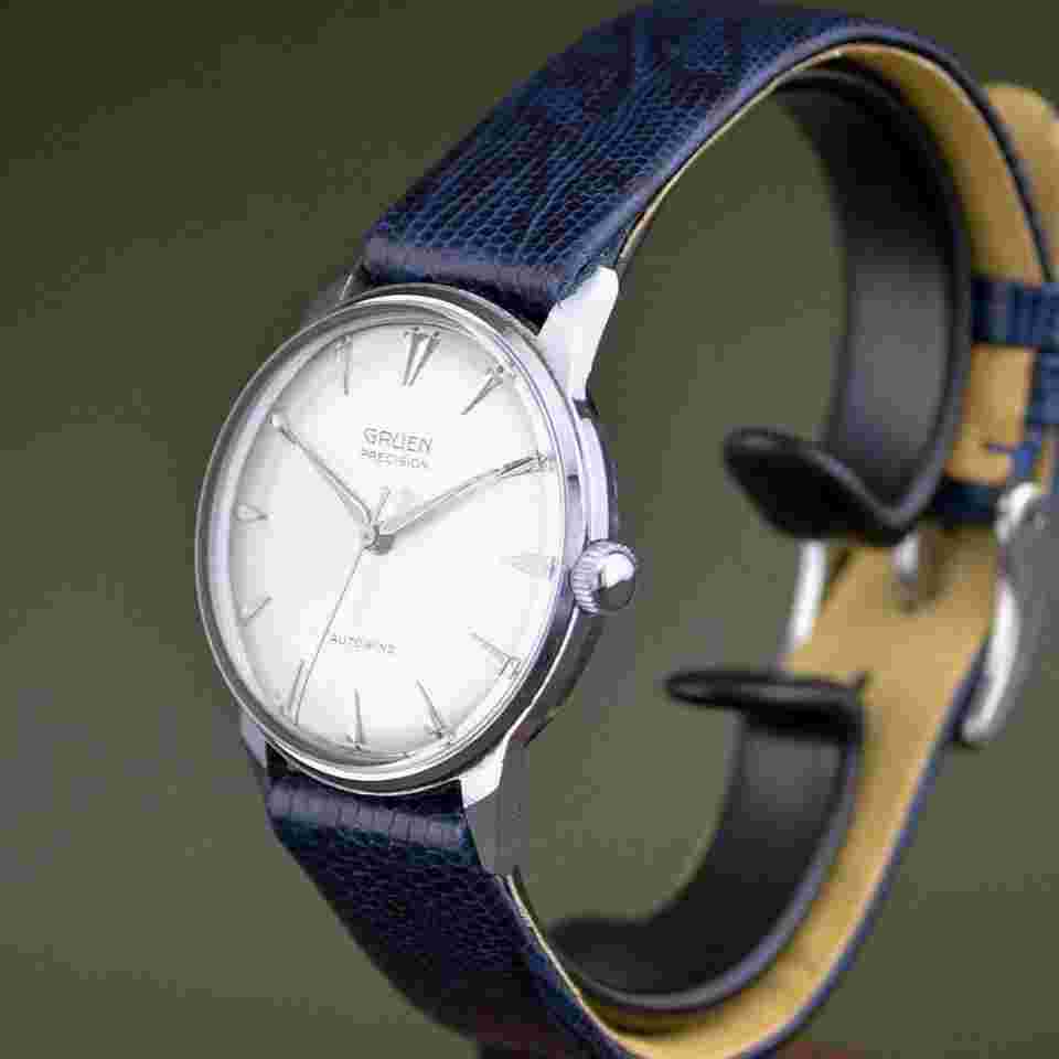 Gruen Precision Autowind Ref. 580SS Vintage ca. 1960 frisch revidiert