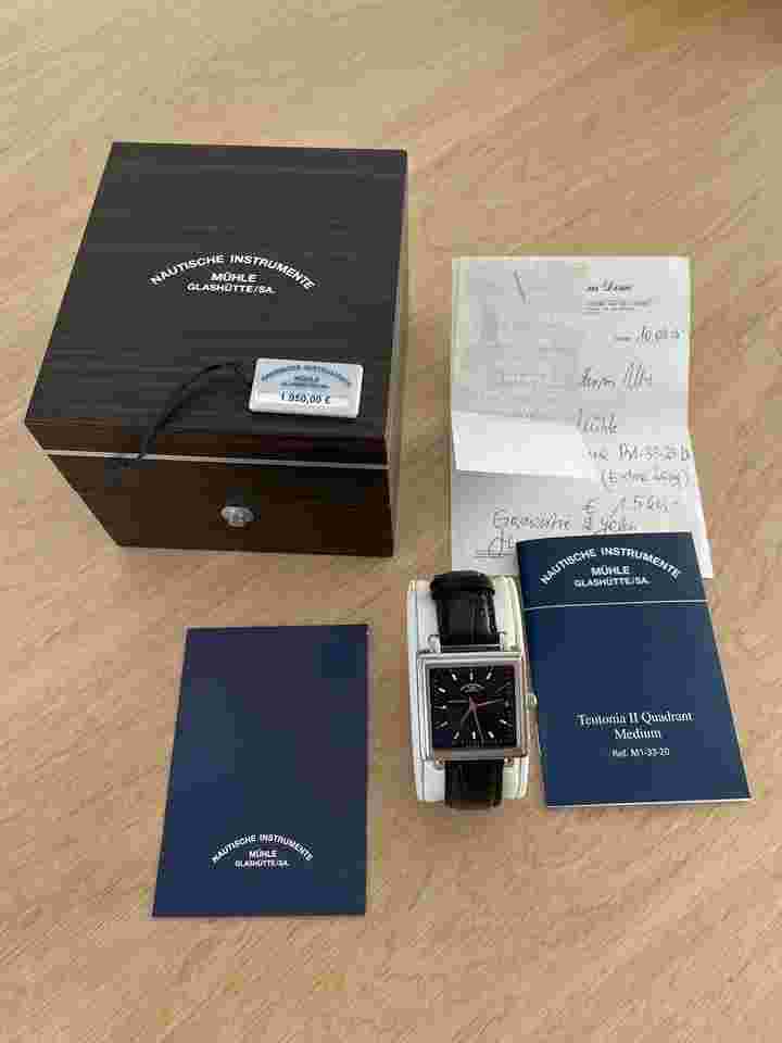 Mühle Glashütte Teutonia II Quadrant Mühle Glashütte Teutonia Quadrant – Anthrazit Zifferblatt