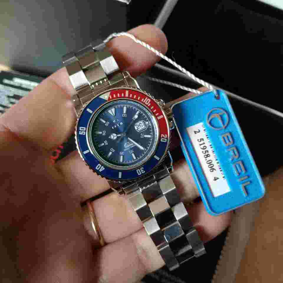 Breil Manta Lady Quartz 200m all in steel - Vintage 98 NOS Blue Dial Rotating Bezel - Full Set