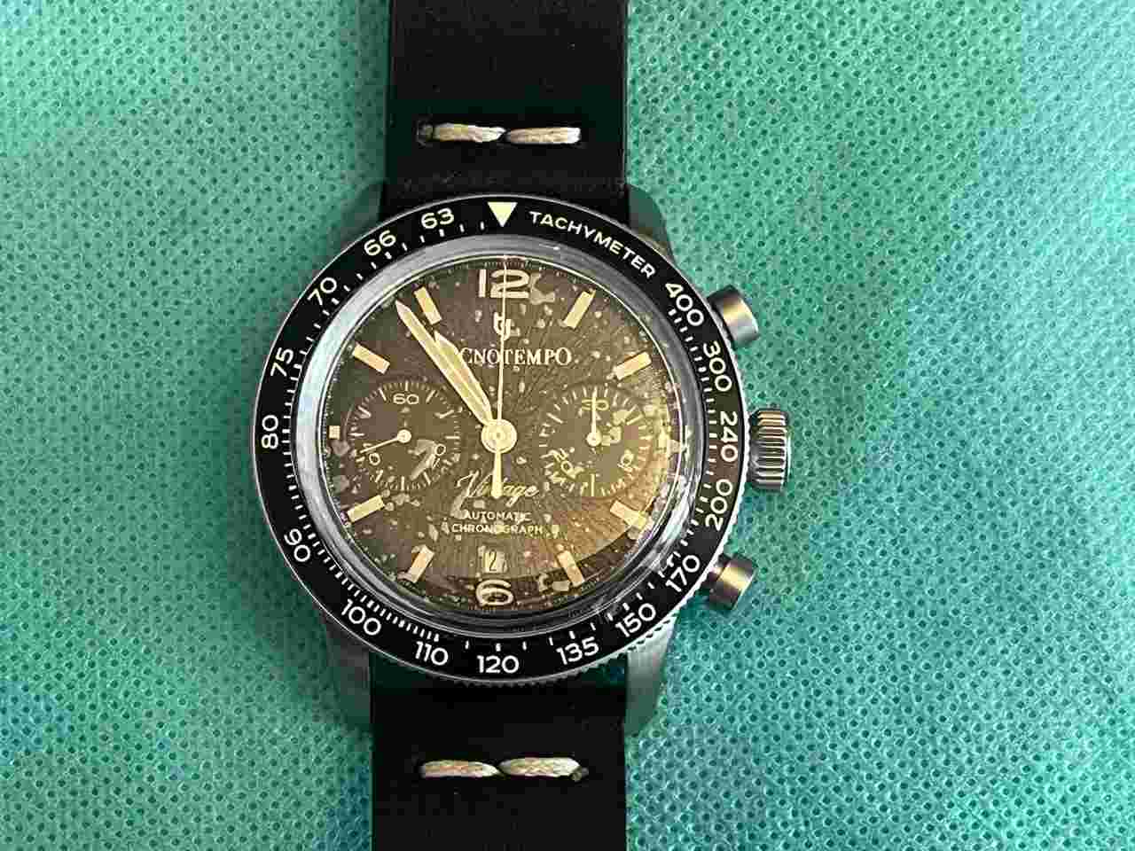 Tecnotempo Vintage Swiss Automatic Chronograph 100 meters Brand New 100 pieces limited edition (001 of 100)
