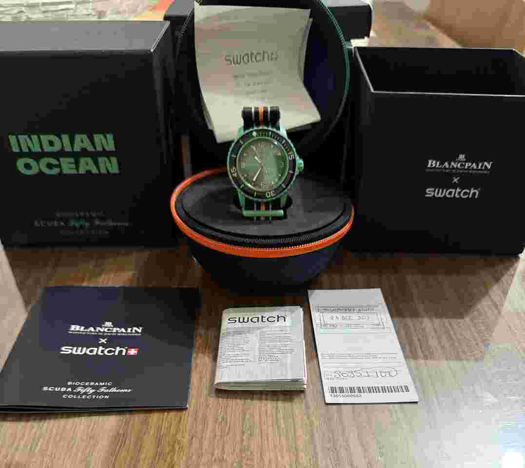 Swatch Scuba Fifty Fathoms Blancpain Scuba Fifty Fathoms Indian Ocean Full set