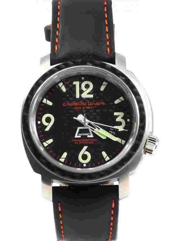 Anonimo
                           
                                 Carbon Diver 30atm 42mm Steel Case Carbon Black Dial Black Calfskin Strap 1989 NEW - Warranty: 2013