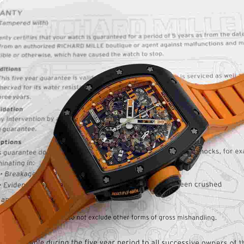 Richard Mille RM 011
Felipe Massa Fly-Back Chronograph Orange Storm Skeleton Dial Limited Edition 30 Pcs