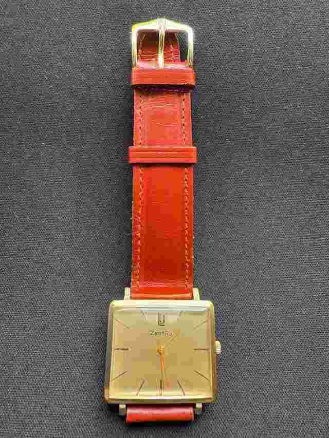 ZentRa Quadrat Vintage Zentra ZentRa Vip Kennedy-Style“ 10µ Gold Plated Hand-Wound