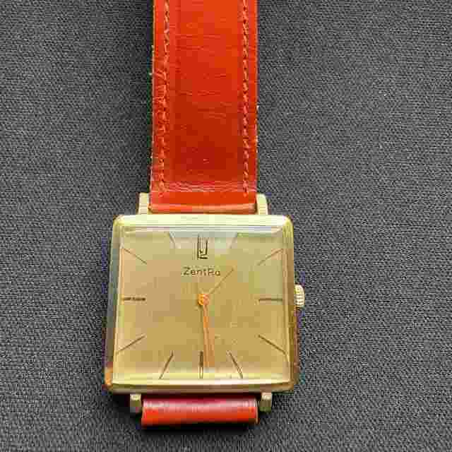ZentRa Quadrat Vintage Zentra ZentRa Vip Kennedy-Style“ 10µ Gold Plated Hand-Wound