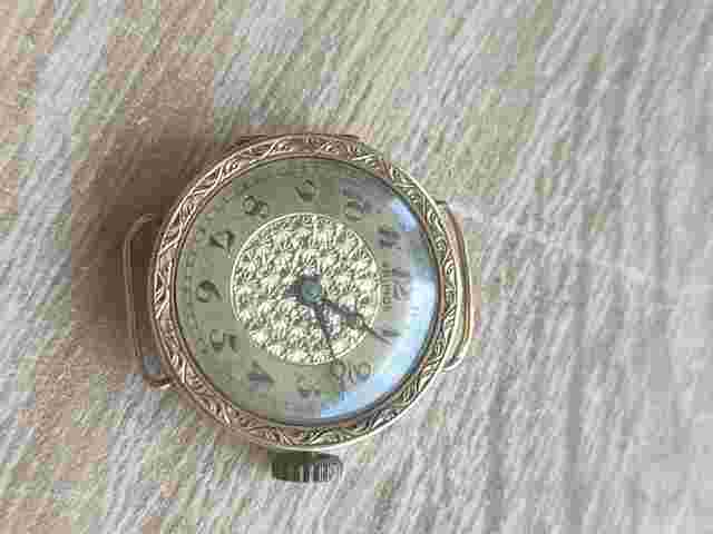 Primo-Francois vintage art Deco Solid 14k Gold Art Deco Watch Ladies 