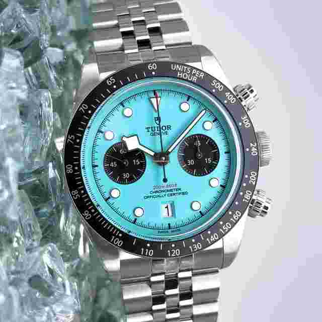Tudor Black Bay Chrono Flamingo Blue Complete Set