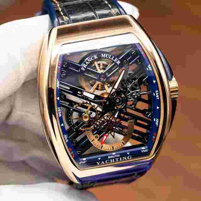 Franck Muller Vanguard
                           
                                 Yachting Skeleton 45mm Rose Gold V 45 S6 SQT 5N YACHT
