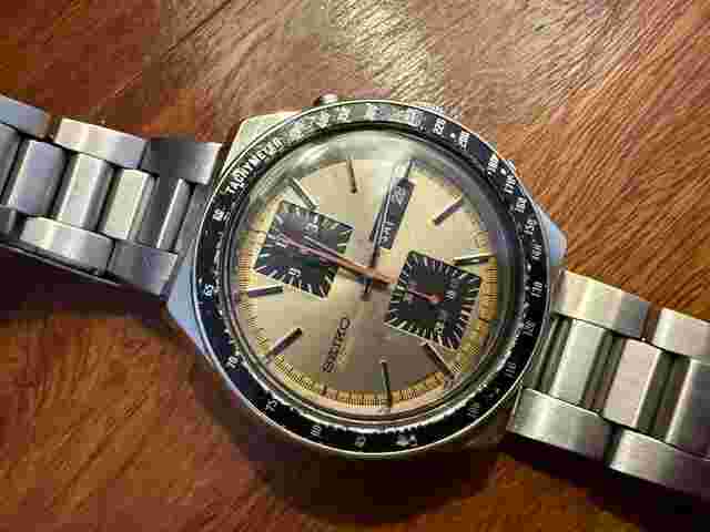 Seiko Kakume Chronograph Seiko 6138 0030 champagne dial vintage chrono all original
