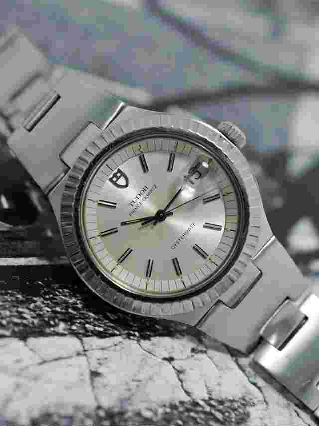 Tudor Prince Date Oyster date Prince Quartz steel case rare 1980 case by Rolex rare