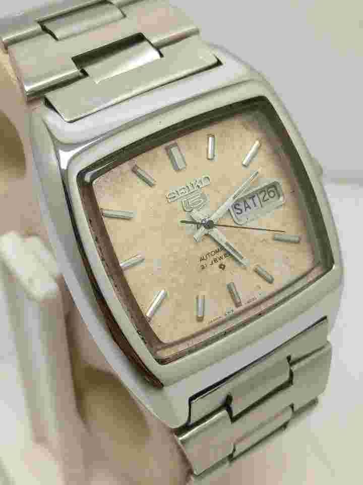 Seiko 5 Automatic 6319-5021 TV Shape Day/Date Vintage Men's Watch