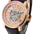 Cartier Rotonde de Cartier
                           
                                 Flying Tourbillon in Rose Gold on Brown Alligator Leather Strap with Skeleton Dial
