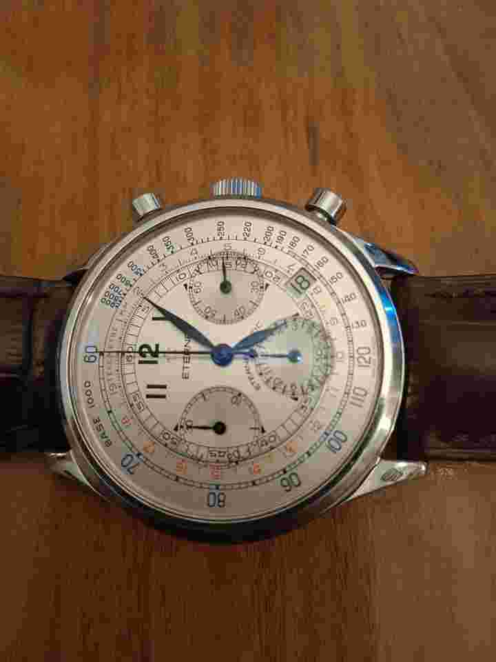 Eterna Cambridge Chronograph Guter Zustand Originalbox 1. Hand 2002 selten getragen