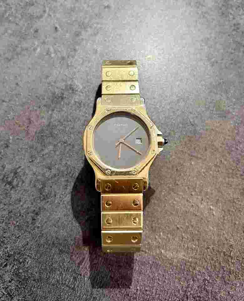 Cartier Santos Octagon Ghost Dial 18K – Full Set (1985)