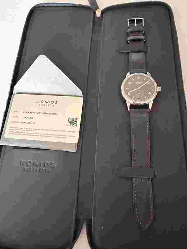 NOMOS Club Automat Datum Ref. 774. Watch case warranty card.