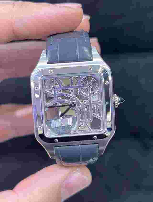Cartier Santos
                           
                                 Skeleton Santos 2024 Large Model Steel Automatic Whsa0032