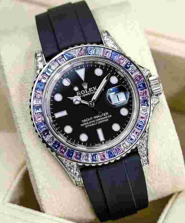 Rolex Yacht-Master
                           
                                 Cotton Candy Oysterflex Pave Diamond Off-Catalog Special Edition 126679SABR