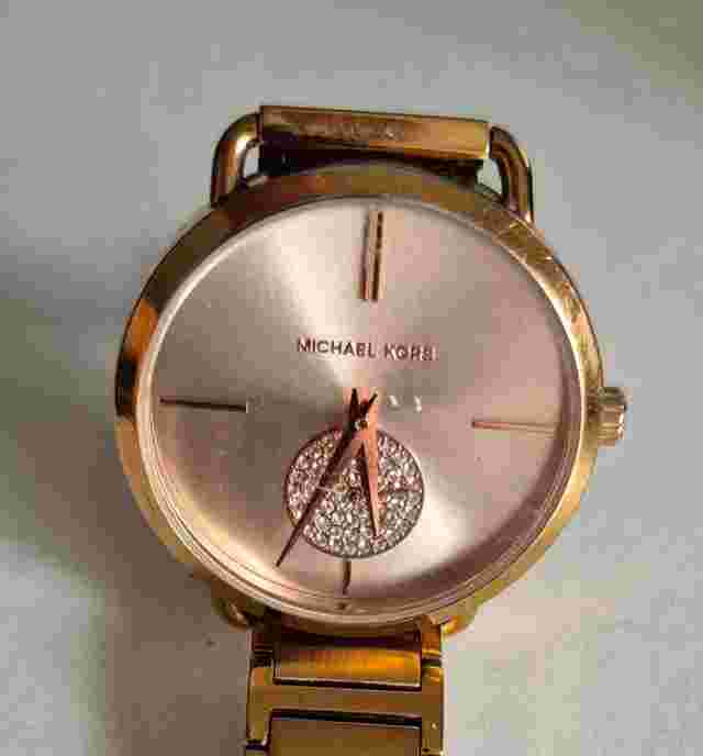 Michael Kors Portia Rose Gold Tone Pave Crystal Dial