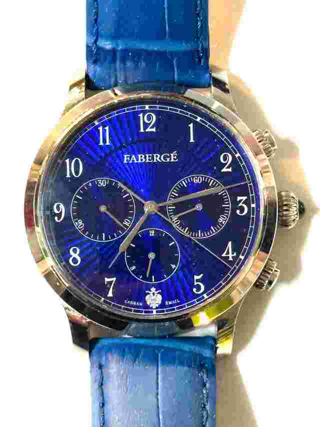 Fabergé Agathon Fabergé Agathon Chronograph 18k White Gold – Rare Royal Blue