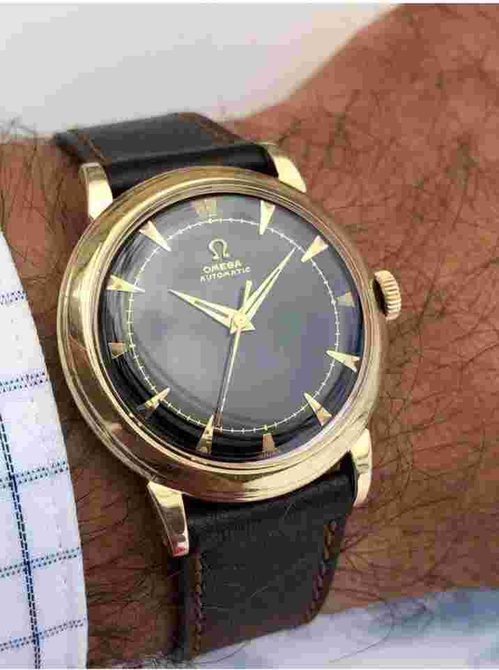 Omega Bumper ultra rare no numbers vintage G6232 gold plated