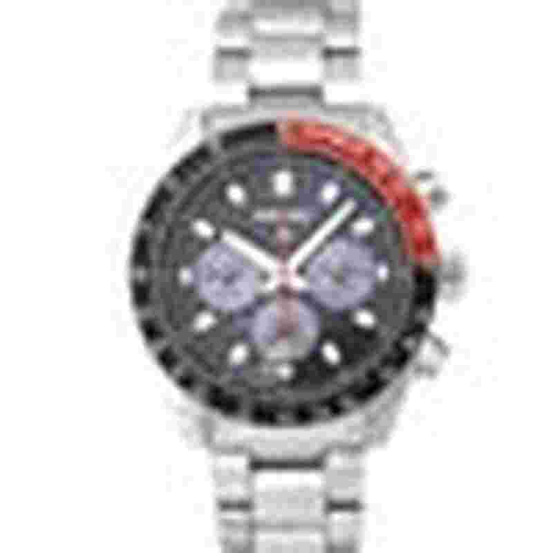 Other Overseas Manufacturers Solar Chronograph BK/RE Bezel SS Bracelet 10BAR BK Men's Parallel Import 1 Year Warranty SSC915P1 