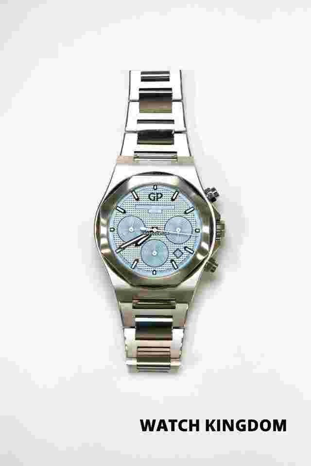 Girard Perregaux Laureato Chronograph Ice Blue Limited Edition Watch with original box