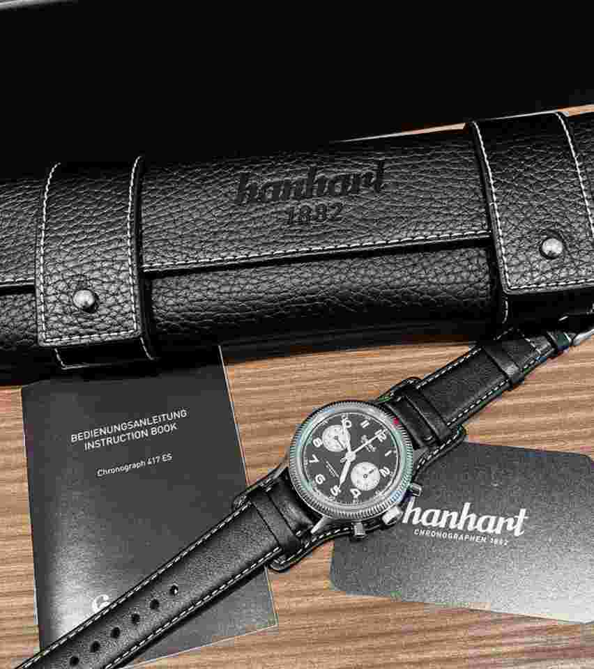 Hanhart 417 ES Flyback Chronograph Reverse Panda 42